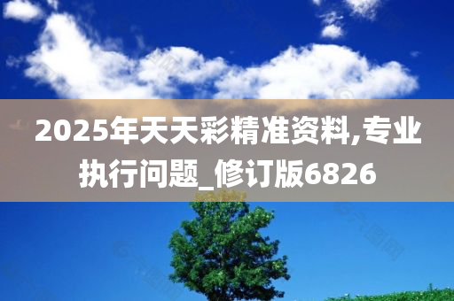 2025年天天彩精准资料,专业执行问题_修订版6826