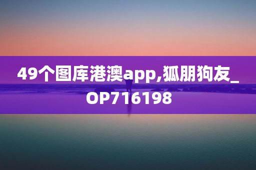 49个图库港澳app,狐朋狗友_OP716198