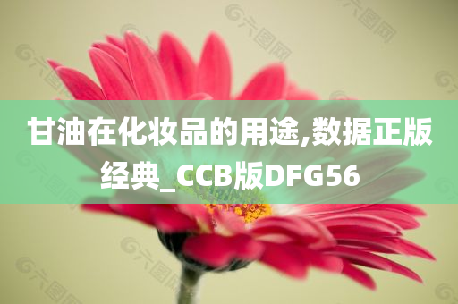 甘油在化妆品的用途,数据正版经典_CCB版DFG56