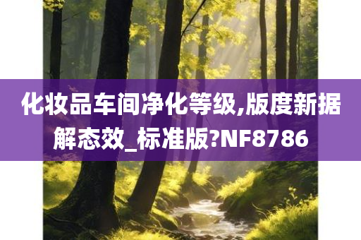 化妆品车间净化等级,版度新据解态效_标准版?NF8786