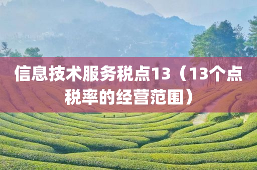 信息技术服务税点13（13个点税率的经营范围）