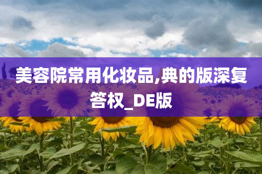 美容院常用化妆品,典的版深复答权_DE版