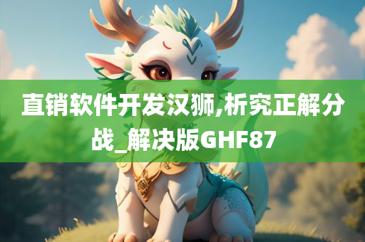 直销软件开发汉狮,析究正解分战_解决版GHF87