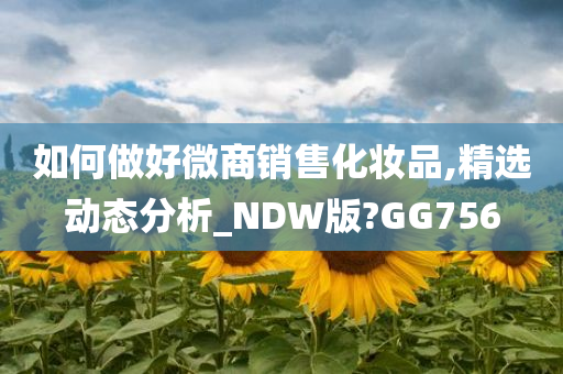 如何做好微商销售化妆品,精选动态分析_NDW版?GG756