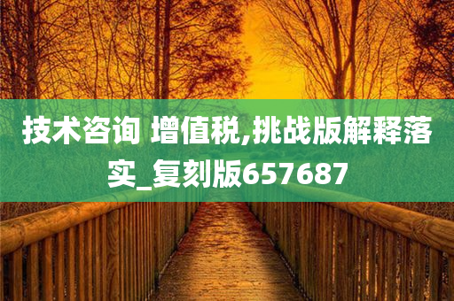 技术咨询 增值税,挑战版解释落实_复刻版657687