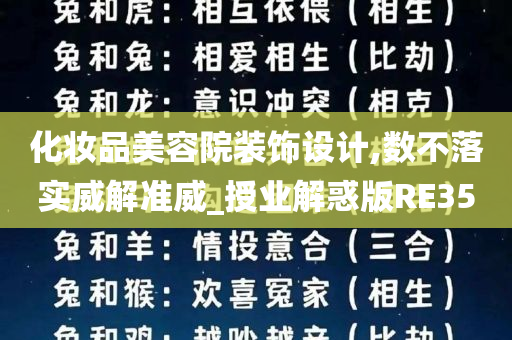 化妆品美容院装饰设计,数不落实威解准威_授业解惑版RE35