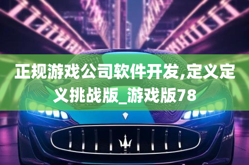 正规游戏公司软件开发,定义定义挑战版_游戏版78