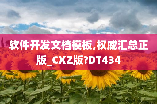 软件开发文档模板,权威汇总正版_CXZ版?DT434