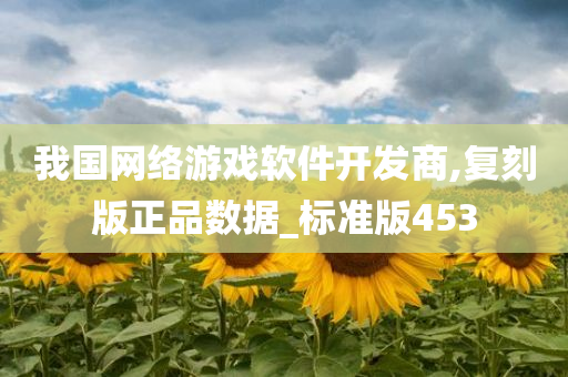 我国网络游戏软件开发商,复刻版正品数据_标准版453