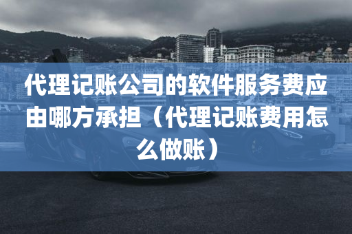 代理记账公司的软件服务费应由哪方承担（代理记账费用怎么做账）