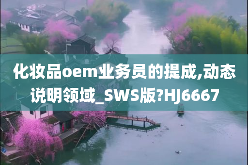 化妆品oem业务员的提成,动态说明领域_SWS版?HJ6667