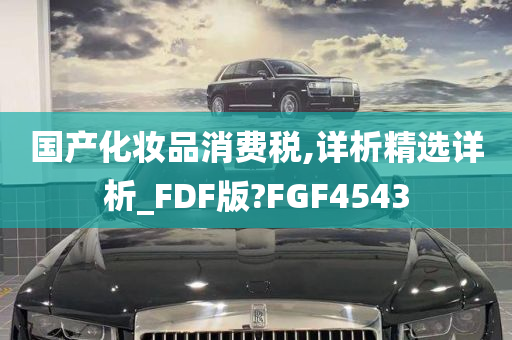 国产化妆品消费税,详析精选详析_FDF版?FGF4543