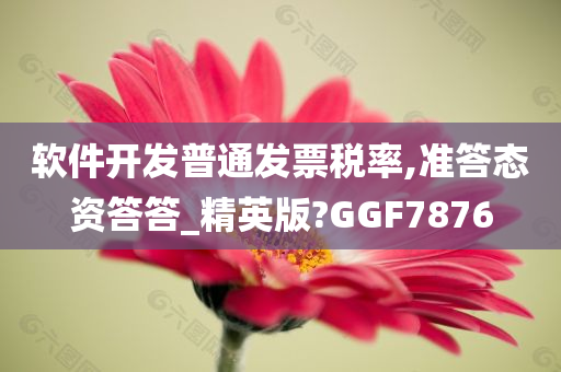 软件开发普通发票税率,准答态资答答_精英版?GGF7876