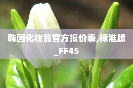 韩国化妆品官方报价表,标准版_FF45