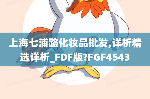 上海七浦路化妆品批发,详析精选详析_FDF版?FGF4543