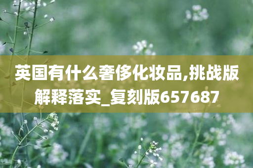 英国有什么奢侈化妆品,挑战版解释落实_复刻版657687