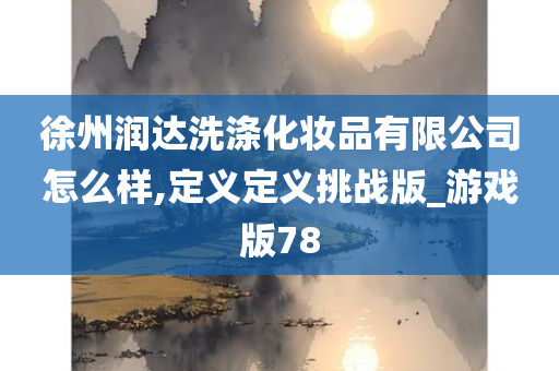 徐州润达洗涤化妆品有限公司怎么样,定义定义挑战版_游戏版78