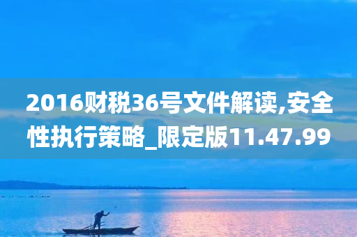 2016财税36号文件解读,安全性执行策略_限定版11.47.99