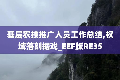 基层农技推广人员工作总结,权域落刻据戏_EEF版RE35