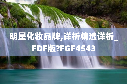 明星化妆品牌,详析精选详析_FDF版?FGF4543